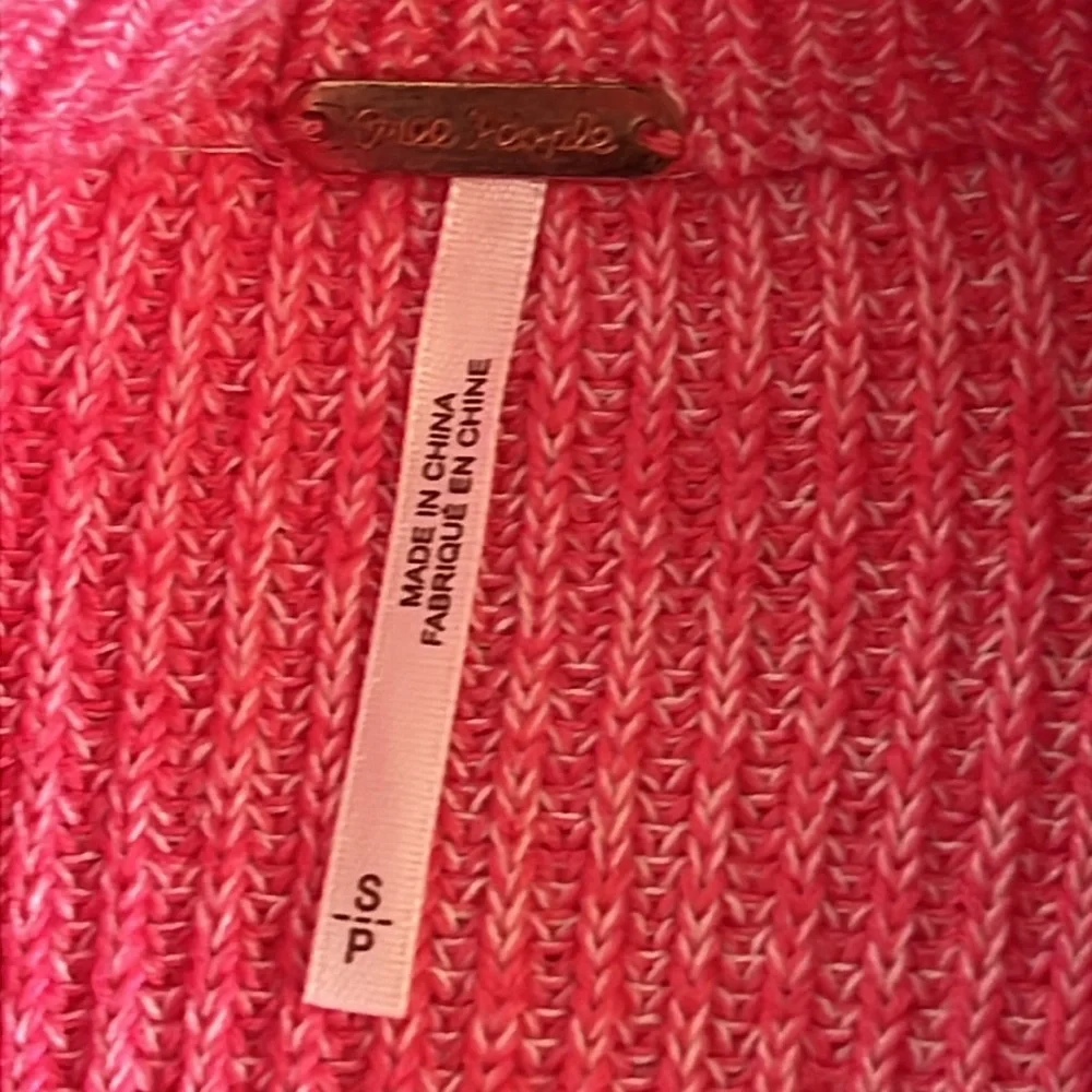 Free People Too Good Pullover Sweater Mock‎ Neck Pink Size S NWOT